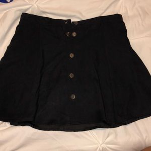Black button up skirt